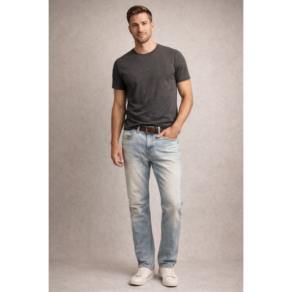 AMERICAN EAGLE Next Level Flex Jeans Mens 32x34 Light Wash Slim Stretch Denim